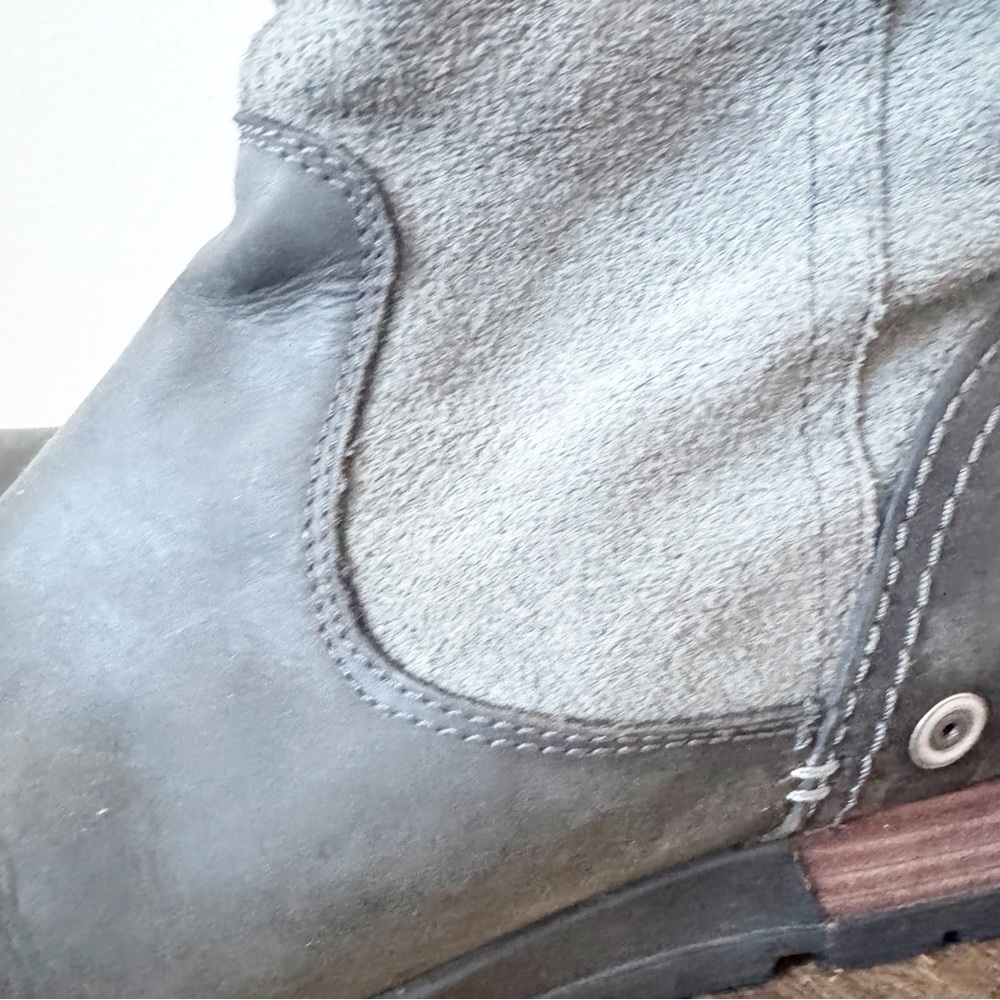 Sorel Major Moto Pull On Gray and Black Combat Boots - Picture 9 of 14